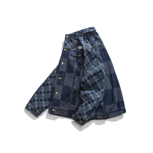 Chaqueta Plaid con Estampado de Letras - Tendencia Moderna para Hombre - Image 5