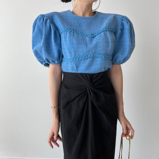 Blusa Retro con Mangas Abullonadas para Mujer - Image 11