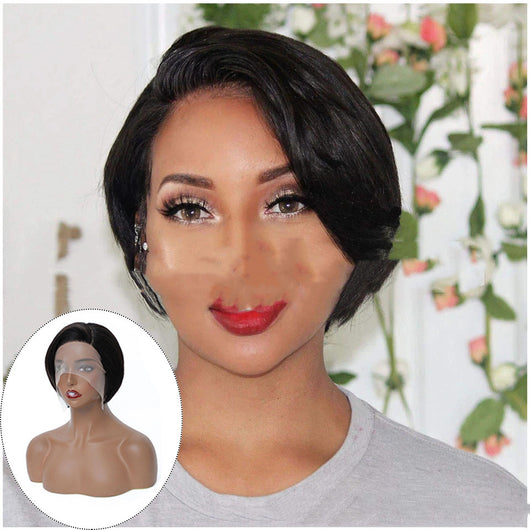 Peluca Corte Pixie Liso en Cabello Humano - Image 11