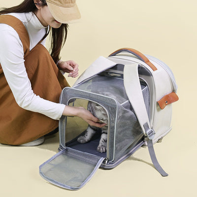 Mochila Transportadora Respirable para Gatos de Gran Capacidad Expandible - Image 13