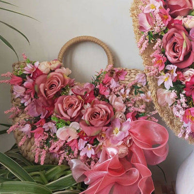 Sombrero de Paja Púrpura con Flor para Mujer - Estilo Raffia - Image 9