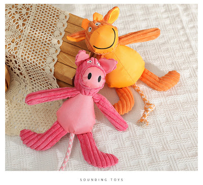 Juguetes de Peluche Sonoros para Perros - Animales de Granja Resistentes a Mordidas - Image 6