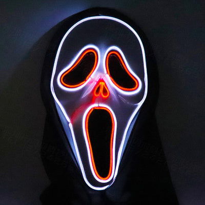 Máscara Calavera LED Luminosa con Sonido Aterrador