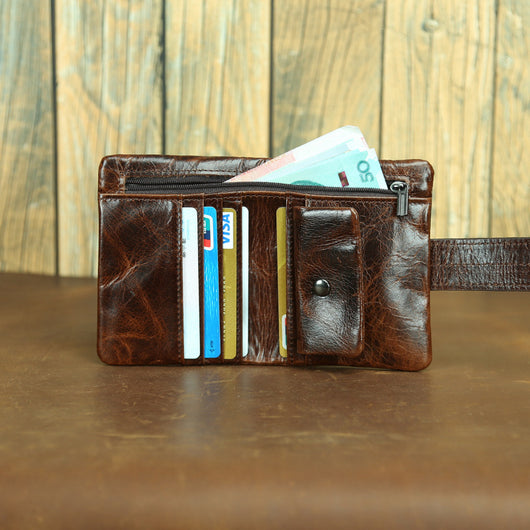 Cartera de Cuero Genuino para Mujer con Múltiples Compartimentos - Image 11