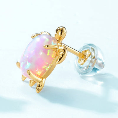 Aretes de Tortuga Ópalo Sintético - Colección Ocean Series - Image 3