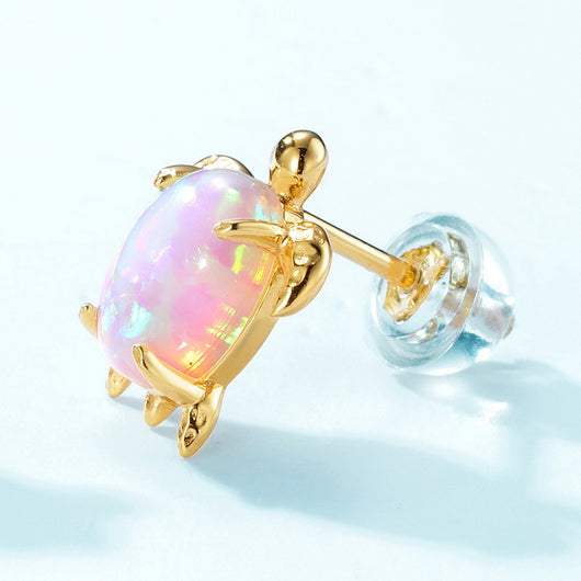 Aretes de Tortuga Ópalo Sintético - Colección Ocean Series - Image 3