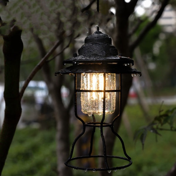 Linterna Retro Vintage Portátil para Exterior - Iluminación Multifuncional