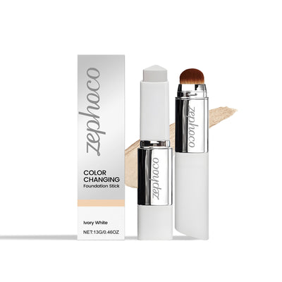Base de Maquillaje 2 en 1 con Cambio de Color, Stick Hidratante y Brocha Incluida - Image 6