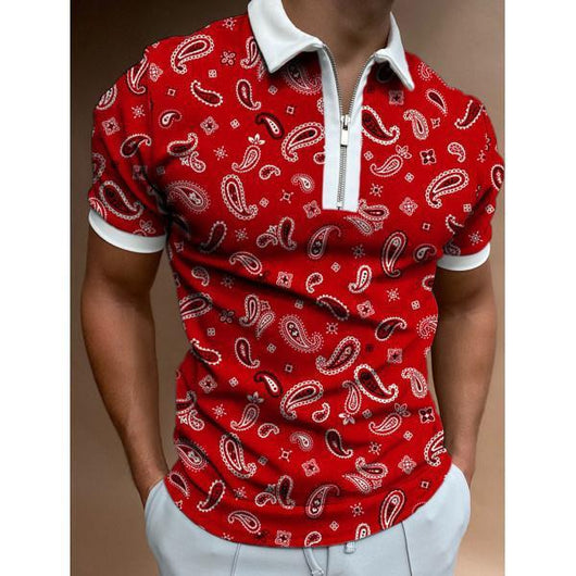 Polo Estampado Casual Talla Grande para Hombre - Image 13