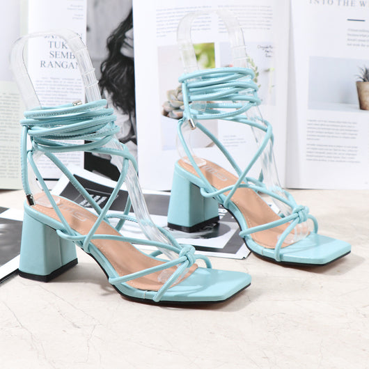 Sandalias con Tacón Robusto y Tiras Cruzadas para Mujer - Image 22