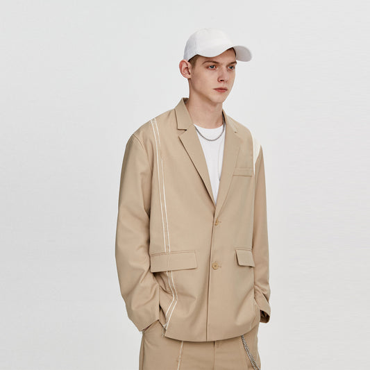 Blazer Casual Khaki para Hombre - Corte Moderno y Versátil