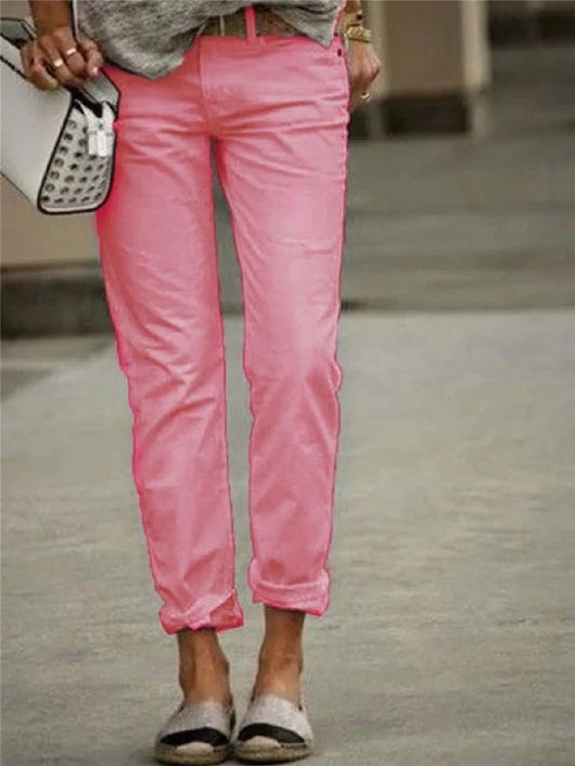 Jeans de Corte Casual para Diario en Color Sólido - Image 9