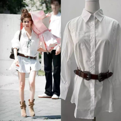 Vestido Camisero Blanco para Mujer - Colección Otoño - Image 9
