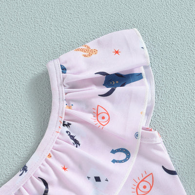 Traje de Baño Niña con Estampa Cabeza de Toro y Tirante Único - Image 11