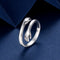 Anillo de Plata 925 Dos Manos Abrazo Retro Tailandés Minimalista