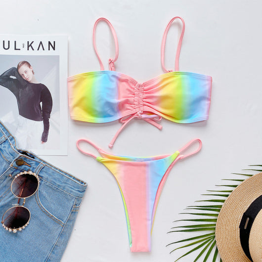 Bikini Tie-Dye Divisible Sexy para Mujer