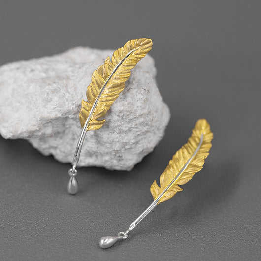 Aretes de Tinta Elegantes - Colección Pluma Retro - Image 10