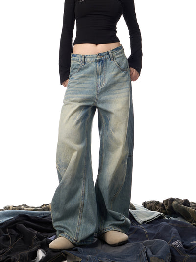 Pantalones Vaqueros Sueltos Desgastados con Efecto Vintage Mujer - Image 19