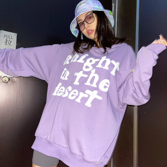 Sudadera con Capucha Estampado Letras Estrella Bicolor Unisex - Image 2