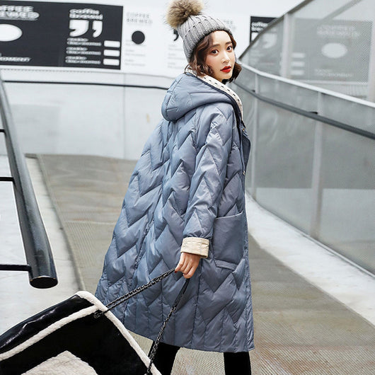 Chaqueta Suelta Cálida de Largo Medio para Mujer - Image 9