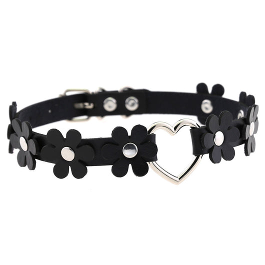 Choker de Cuero Negro Ajustable con Encaje - Image 17