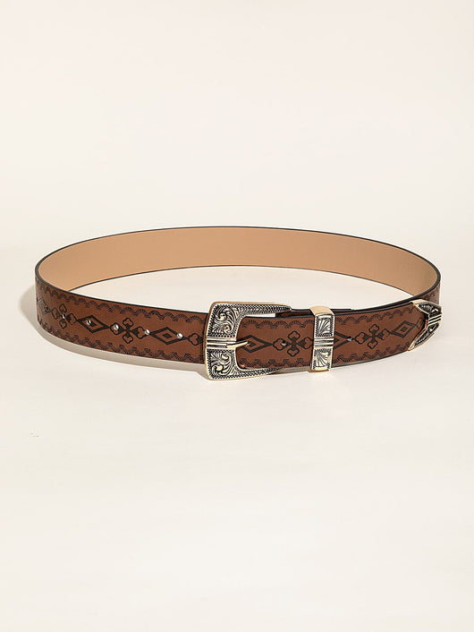 Cinturón Vaquero Mujer con Patrón Retro - Estilo Occidental PU - Image 23