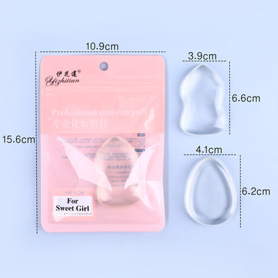 Esponja de Silicona Gota de Agua Transparente para Maquillaje - Image 3