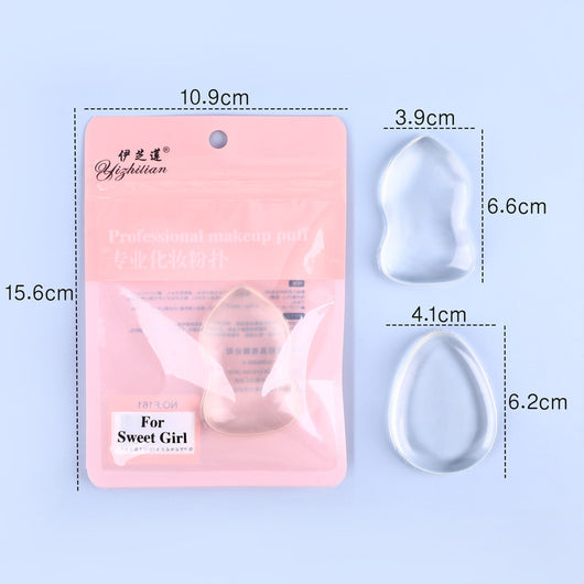 Esponja de Silicona Gota de Agua Transparente para Maquillaje - Image 3
