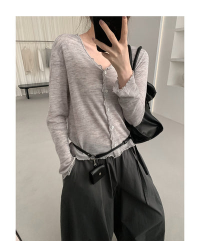 Cardigan Tejido con Encaje Efecto Hongo Arbóreo y Botones - Image 20
