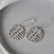 Fashion Vintage Women's S925 Plateado Matte Earrings Plateado Long ear hook