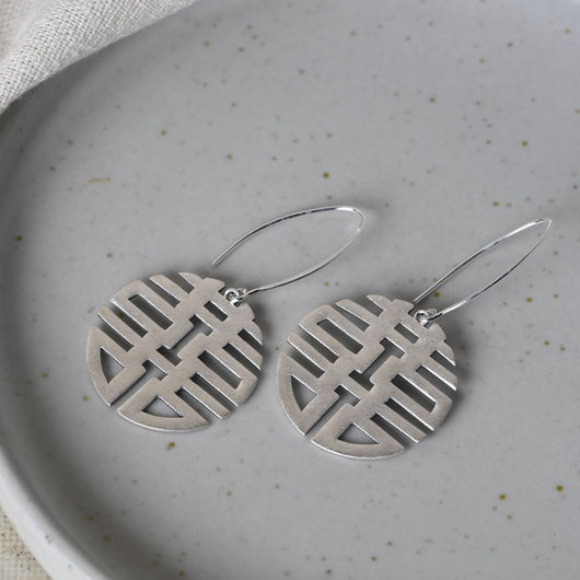 Aretes Vintage de Plata S925 Mate para Mujer - Image 4