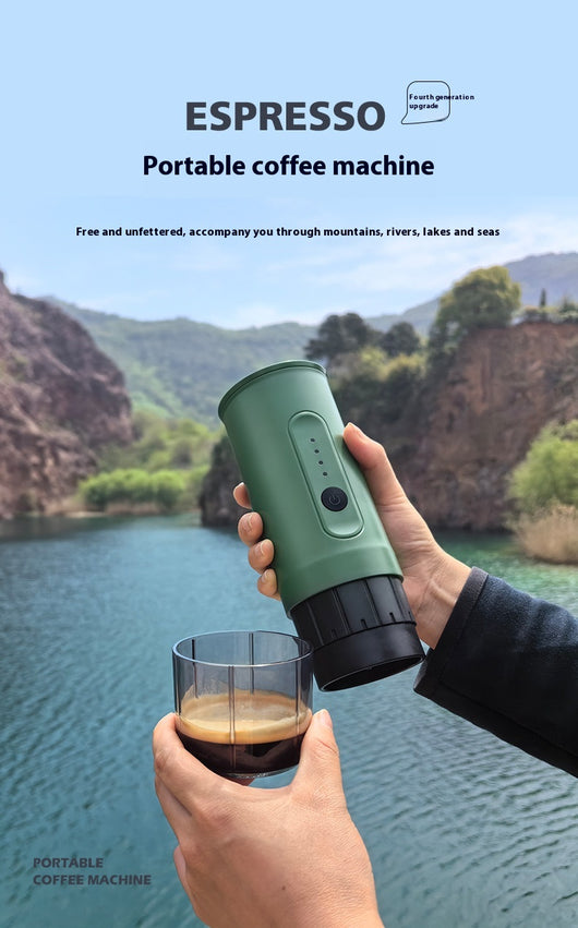 Cafetera Portátil Eléctrica para Viajes - Cápsula y Molida con Cargador para Auto - Image 30
