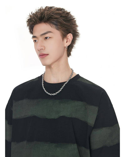 Playera de Algodón para Hombre con Diseño Tie-Dye y Rayas - Image 16