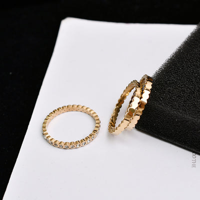 Anillo de Acero Titanio con Diamante 3 en 1 para Mujer - Image 7