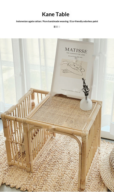 Mesa de Té Cuadrada Estilo Japonés con Almacenamiento Tatami - Image 7