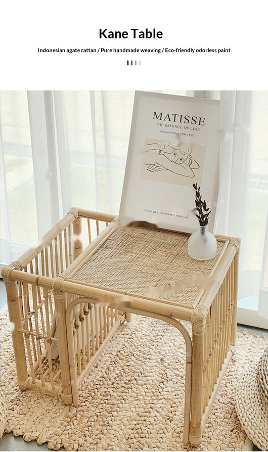Mesa de Té Cuadrada Estilo Japonés con Almacenamiento Tatami - Image 7