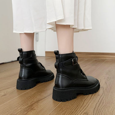 Botas Cortas Casuales de Suela Gruesa con Plataforma Elevada - Image 9