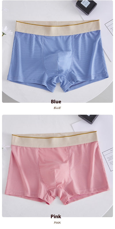 Bóxers de Seda Helada con Rayas para Hombre - Comodidad y Transpirabilidad - Image 14