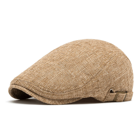 Boina Retro de Algodón y Lino para Hombre con Visera - Image 6