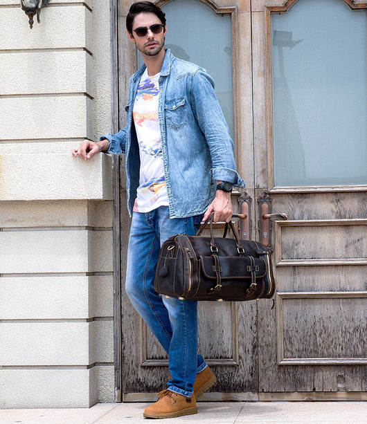 Bolsa de Viaje en Cuero Curtido al Vegetal para Hombre - Image 17
