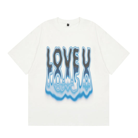 Playera Hombre Estampado Letras Retorcidas Manga Corta - Image 2