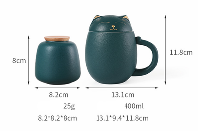 Taza Cerámica Creativa con Filtro y Tapa para Té - Image 17