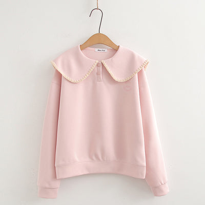 Blusa Estilo Universitario Cuello Occidental Suelta y Versátil - Image 3