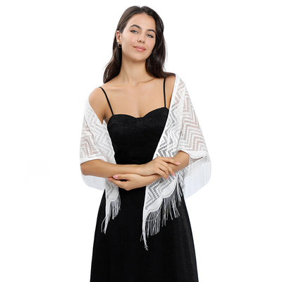 Vestido de Noche con Capa de Encaje y Escote Triangular - Image 46