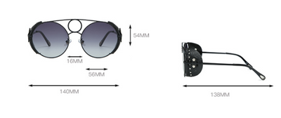 Gafas de Sol Redondas con Remaches Metálicos - Image 8