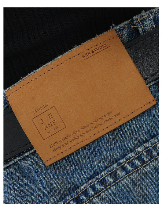 Jeans Retro Azul Holgados de Corte Recto - Image 13