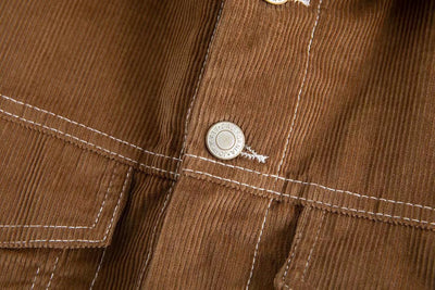 Chaqueta de Trabajo Acolchada Lana de Cordero Estilo Retro - Abrigo de Botones para Invierno - Image 7