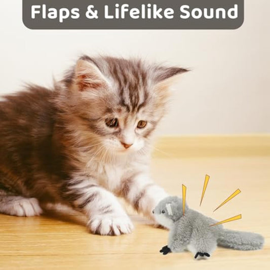 Juguete Interactivo para Gatos con Ardilla Saltarina y Sonido Realista