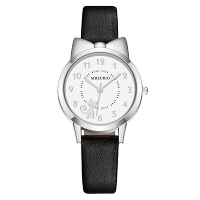 Reloj de Pulsera con Diseño de Gatita Adorable y Moño - Image 6
