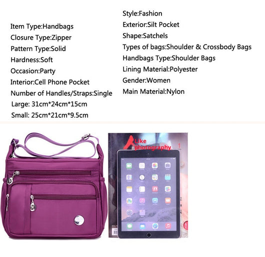 Bolso Bandolera de Nylon Ligero para Mujer - Image 17